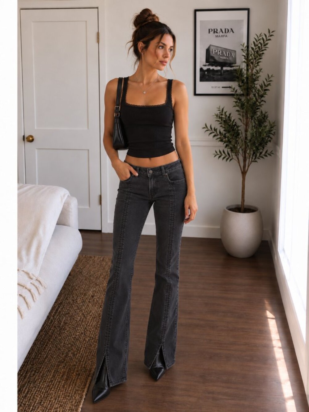 Levi’s Seamed Superlow Bootcut Jeans 25 First Or Last Black Y2K $80